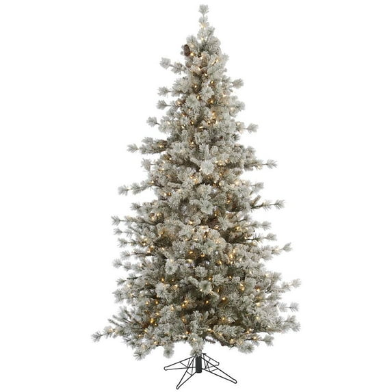 Anchorage Pine Flocked Dura-Lit Christmas Tree