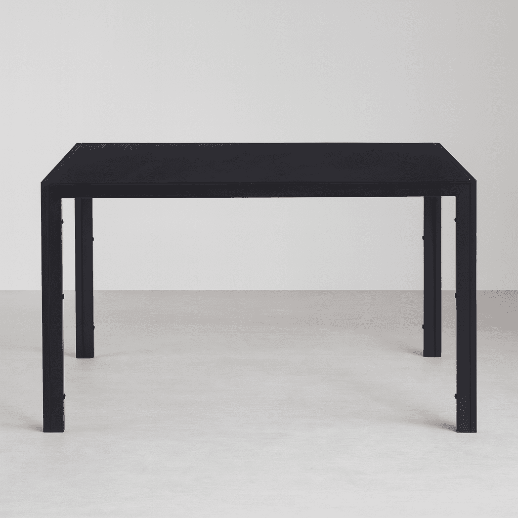 Anchorhome 51" Rectangular Glass Dining Table, Modern Kitchen Table with Metal Steel Frame, Compact Space-Saving Dining Room Furniture (Table Only)