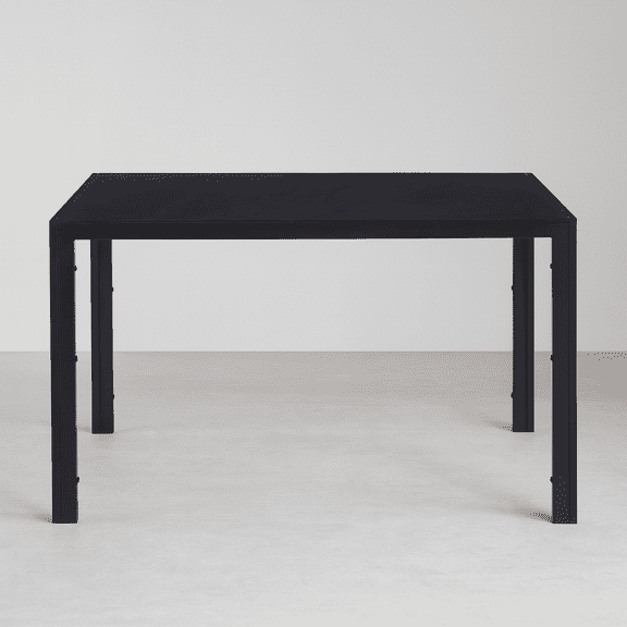 Anchorhome 51" Rectangular Glass Dining Table, Modern Kitchen Table with Metal Steel Frame, Compact Space-Saving Dining Room Furniture (Table Only)