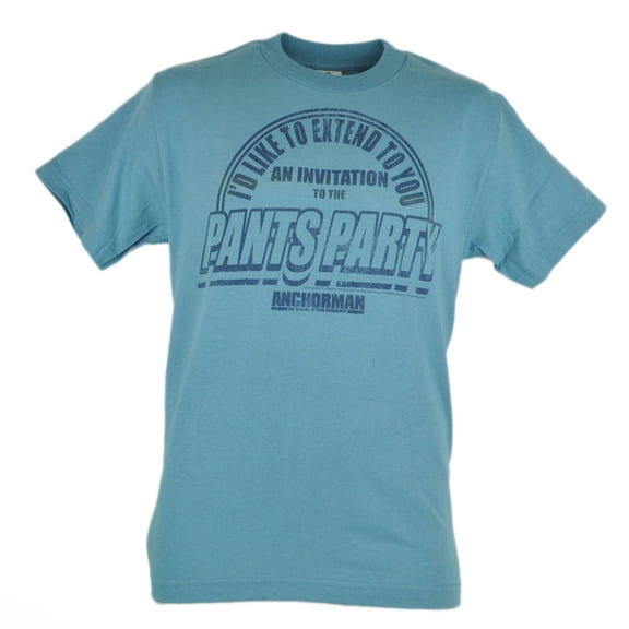 Anchorman Brick Tamland Pants Party Invitation Distressed Tshirt Tee Blue Small