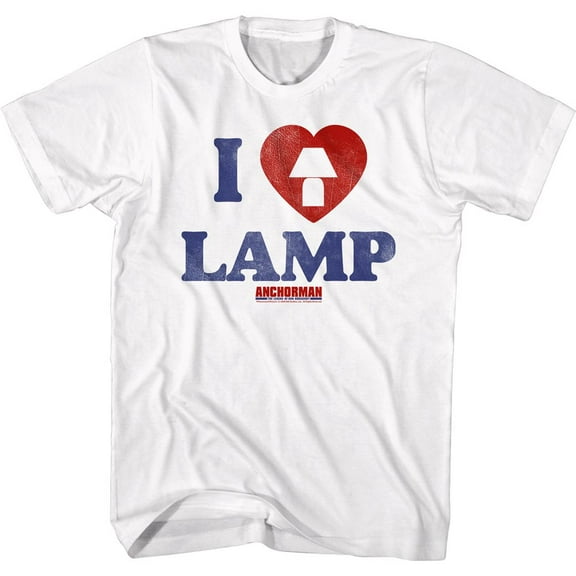 Anchorman I Love Lamp White Adult T-Shirt