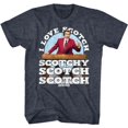 Anchorman I Love Scotch Navy Heather Adult Tee Shirt, Size 2Xl, Tee
