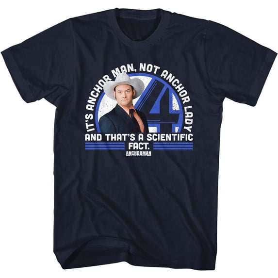 Anchorman Not Anchor Lady Navy Adult T-Shirt