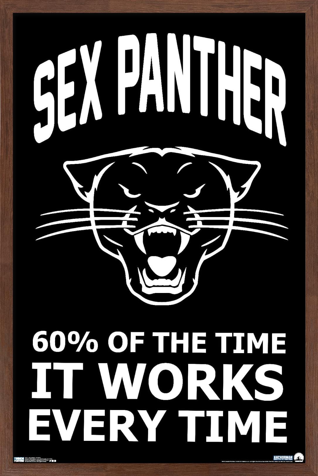Anchorman - Panther Wall Poster, 22.375" x 34", Framed