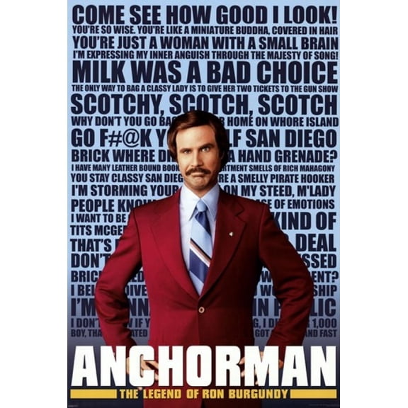 Anchorman Ron Burgundy - Quotes Poster (24 x 36)
