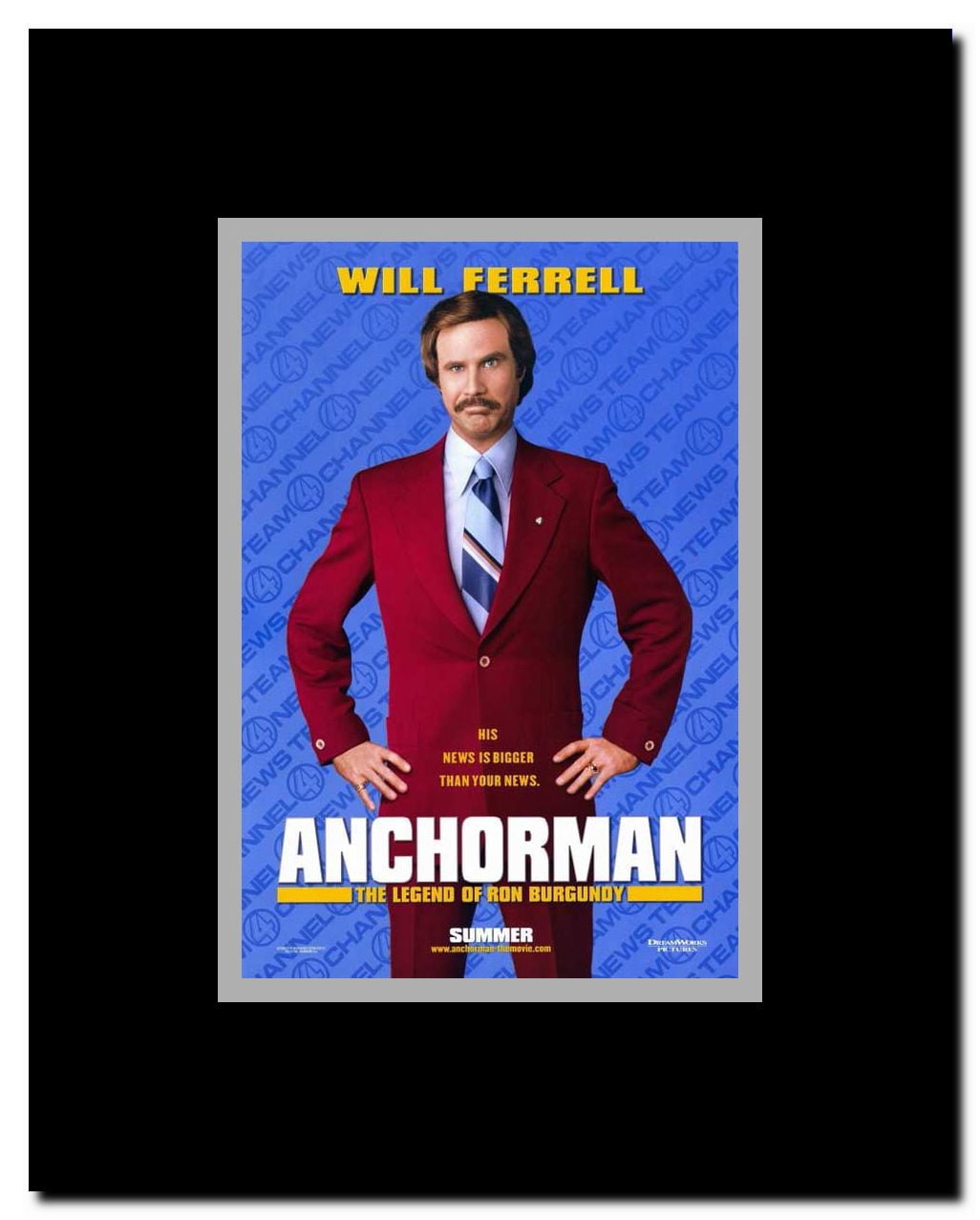 Anchorman: The Legend of Ron Burgundy Framed Movie Poster