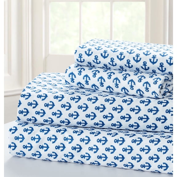 Anchors Away 4-piece Sheet Set Queen