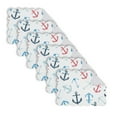 thumbnail image 1 of Anchors Away Cotton Quilted Rectangular Reversible Placemats Set of 6, 13" x 19", 1 of 6