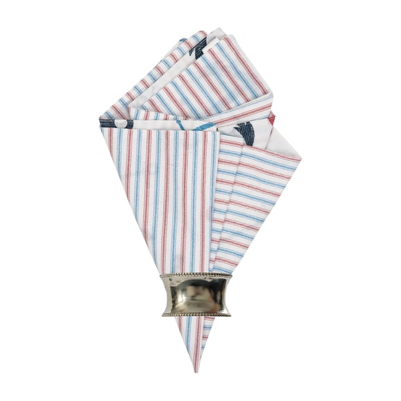 Anchors Away Cotton Reversible Napkin Set of 6 Decor