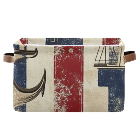 Anchors Ship Wheels Storage Bins Baskets With Handles Storage Box Clothes Organizer Organization Toys