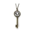 thumbnail image 1 of Ancient Alchemy Lunar Calendar Brass Skeleton Key Necklace for Women, Gift for Women, 1 of 7