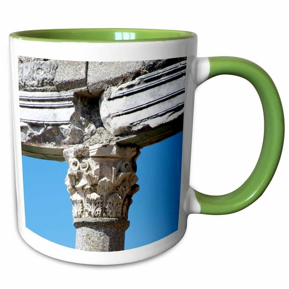 3drose, Ancient Architecture of Apollonia, Bouleuterion, Albania-eu01 Pri0080 - Prisma, 11oz Two-tone Green Mug