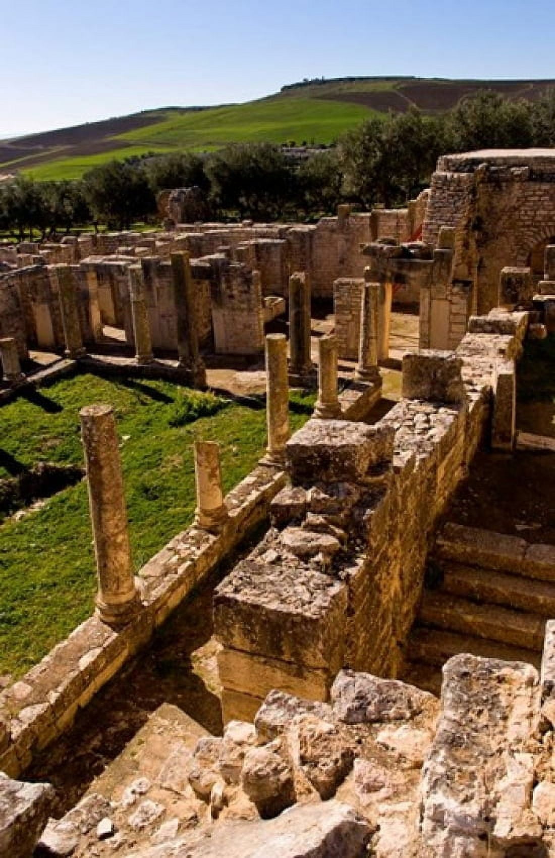 Ancient Architecture Roman Brothels Dougga Tunisia Canvas Art - Bill Bachmann DanitaDelimont (22 x 34)