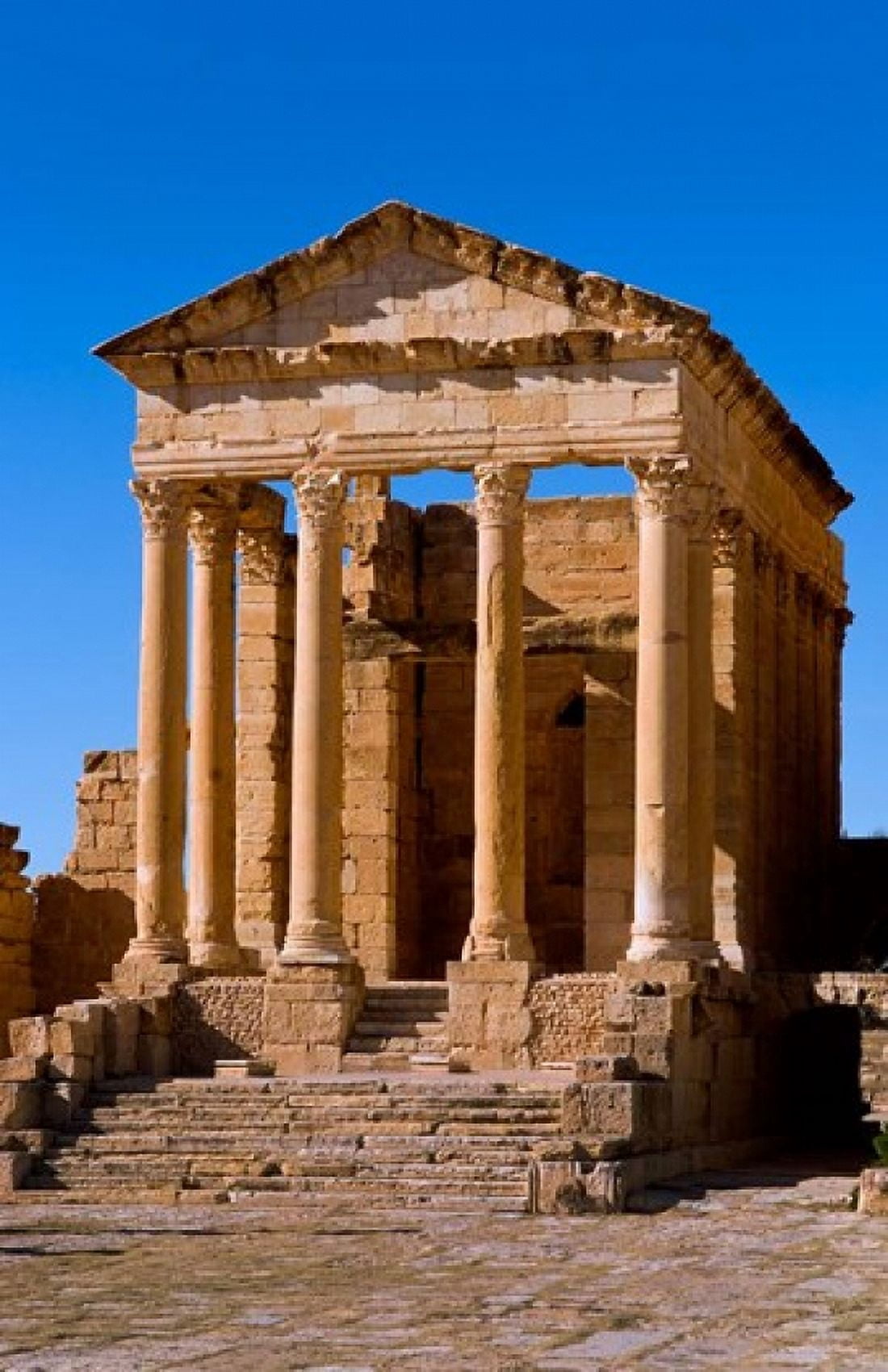Ancient Architecture Sufetul Sbeitla Tunisia Canvas Art - Bill Bachmann DanitaDelimont (22 x 34)