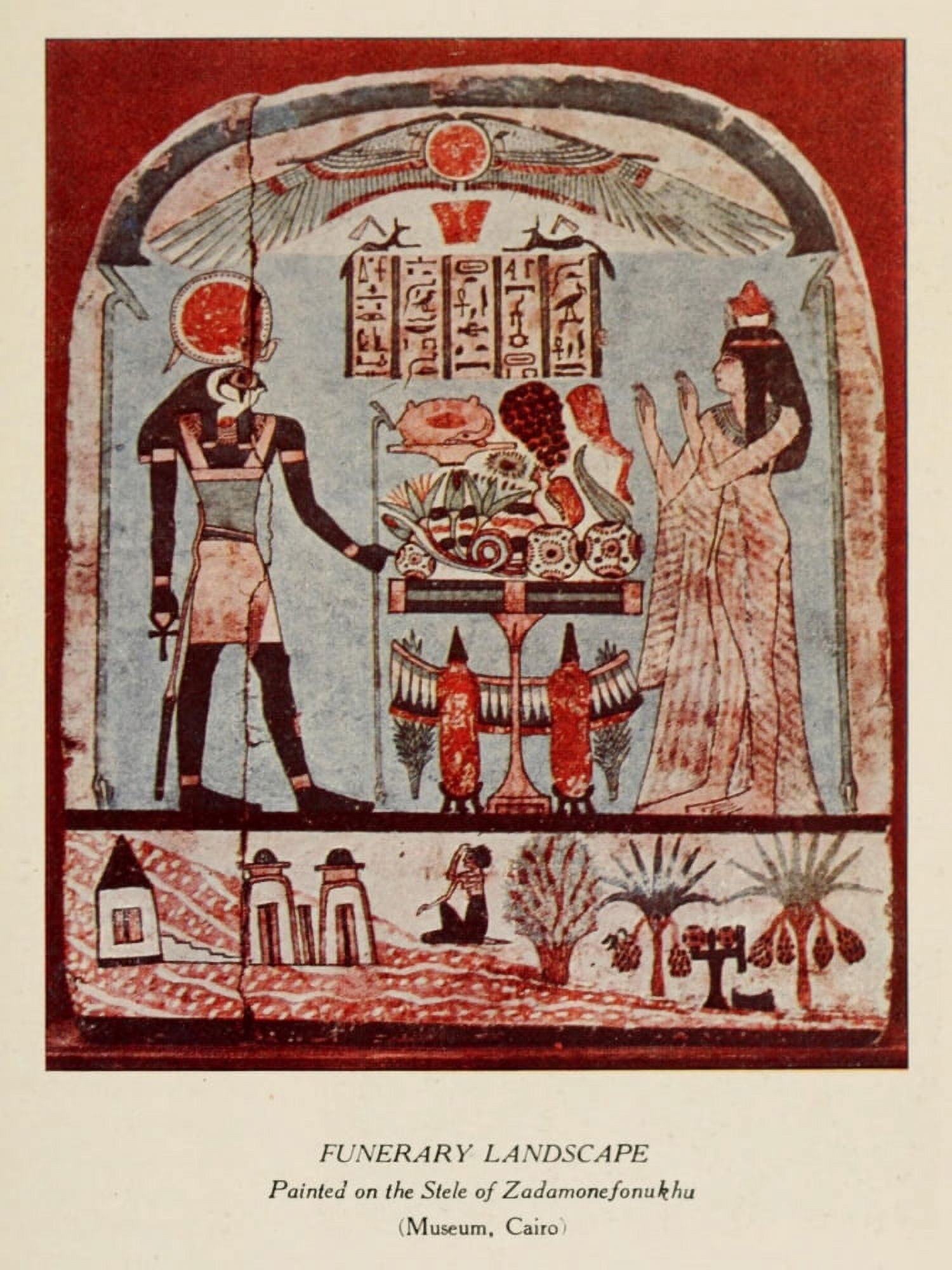 Ancient Art in Egypt 1912 Funerary landscape Canvas Art - (18 x 24)