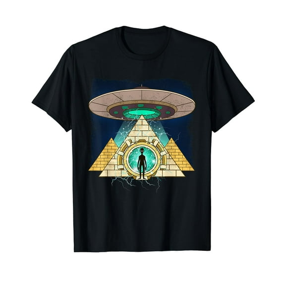 Ancient Astronaut Egyptian Pyramid Alien Conspiracy Theory T-Shirt