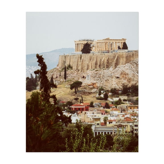 Ancient Athens Serenity - Athens Greece Photography Architecture Cityscape Travel Poster Landscape Vintage Mediterranean Scenic Unframed Wall Art Print 5 x 7 inches