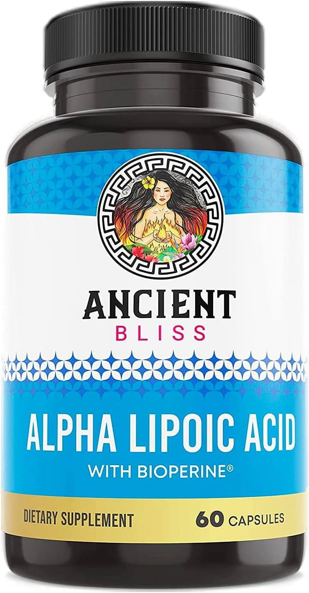 Ancient Acids Ancient Bliss Alpha Lipoic Acid Supplement, Antioxidant and Energy ...