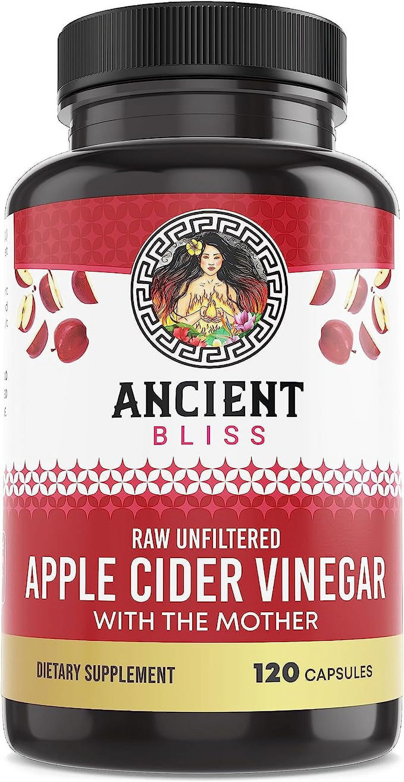 Ancient Bliss Apple Cider Vinegar (ACV) Organic Capsules with the