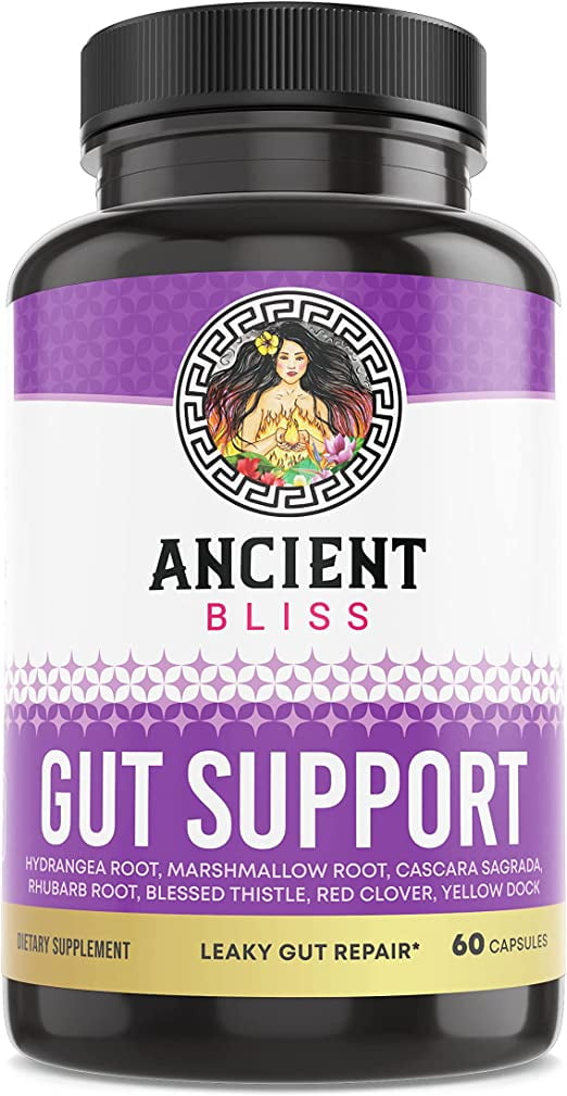 Ancient Bliss Leaky Gut Supplement, L Glutamine Capsules for Gut Support with Blessed Thistle