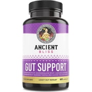 Ancient Bliss Leaky Gut Supplement, L Glutamine Capsules for Gut Support with Blessed Thistle and Hydrangea Root, and Non-GMO, 60 Capsules
