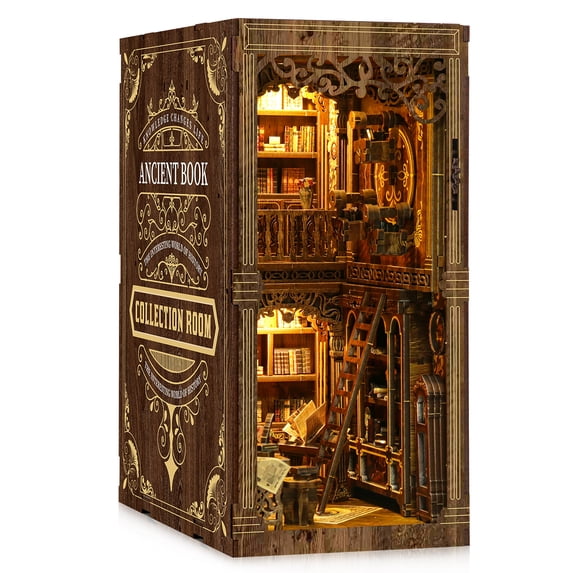 Antique Book Collection Models, 3D Puzzle Toys, Adult Book Nook Sets, Handcrafted DIY Miniature Landscape Cabins, Family Interactive Brain-Teaser Gifts