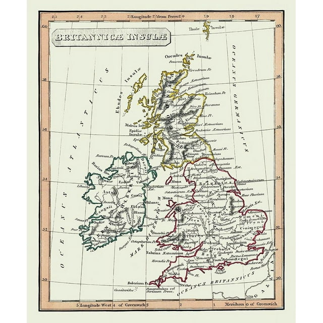 Ancient British Isles - Fenner 1830 Poster Print By Fenner Fenner (18 X 