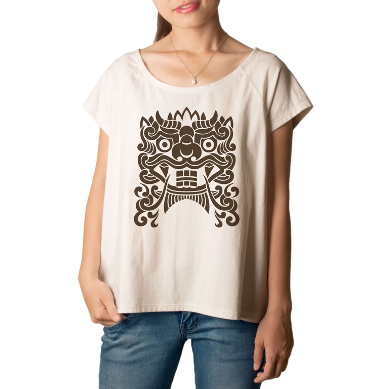 Ancient Chinese Lion Head Printed 100% Cotton Fashion Plus Size T