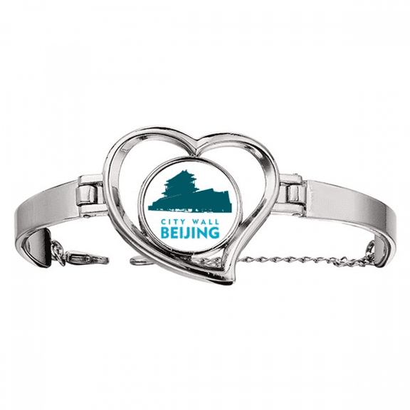 Ancient City Wall Tourism Beijing China Bracelet Heart Jewelry Wire Bangle