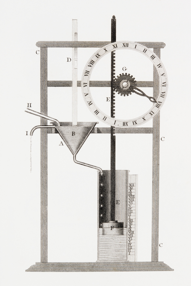 An Ancient Clepsydra Or Water Clock From The Cyclopaedia Or Universal Dictionary Of Arts Sciences And Literature By Abraham Rees Published London 1820 Canvas Art - Ken Welsh Design Pics (12 x 19)