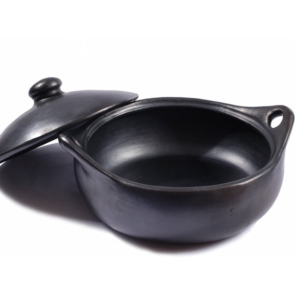 Ancient Cookware Chamba Flat Clay Casserole Medium 3 Quarts