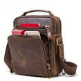 thumbnail image 1 of Ancient Crazy Horse Cowhide Men's Messenger Bag Multifunctional,B, 1 of 2