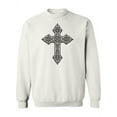 thumbnail image 1 of Ancient Cross Design Sweatshirt Women - Women Sweatshirt, White, 5XL, 1 of 4