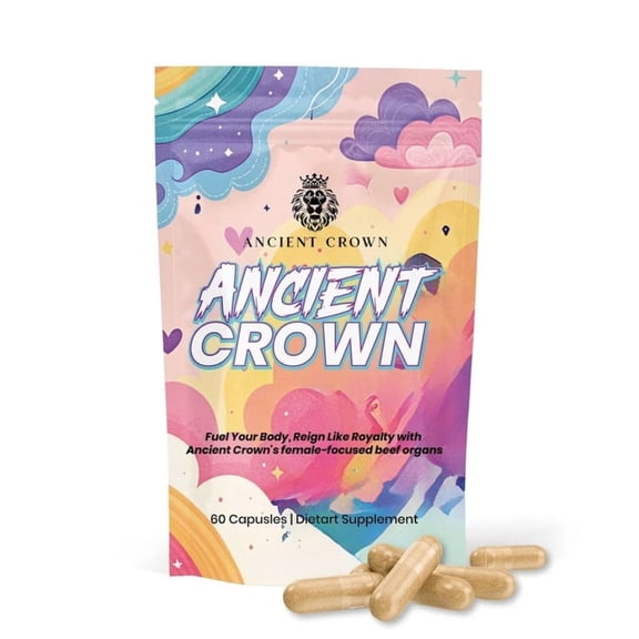 Ancient Crown Beef-Organ Unflavored Supplement for Women, 60 Caps, Female-Focused Support, 1 Month Supply