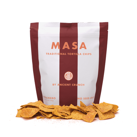 Ancient Crunch Masa Cobanero Chips Tortilla Gluten Free Seed Oil-Free Crunchy Corn Chips 6-Pack 5 Oz
