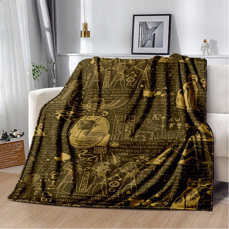 Ancient Egypt Blanket Mysterious Throw Blanket Soft Cover Eye of Horus
