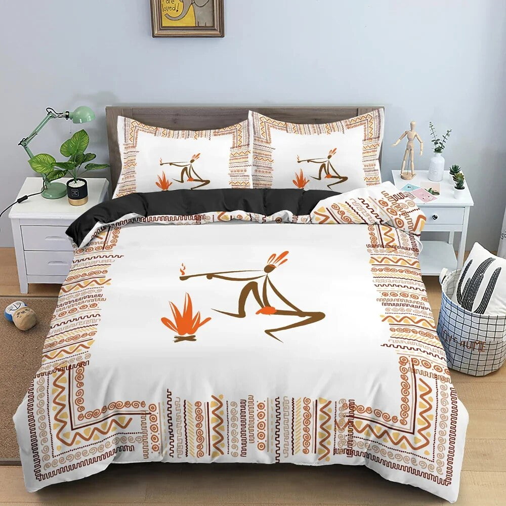 Ancient Egypt Duvet Cover Set Egyptian Symbol Bedding Set Vintage