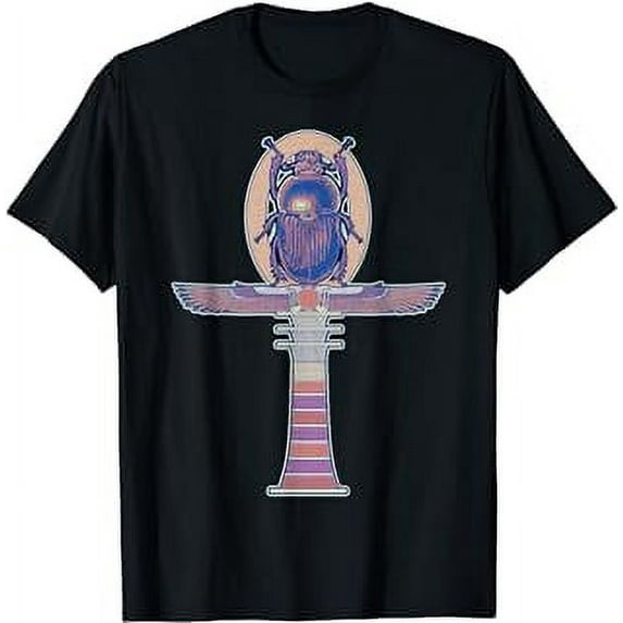 Ancient Egypt Egyptian Ankh Cross with Scarab T-Shirt