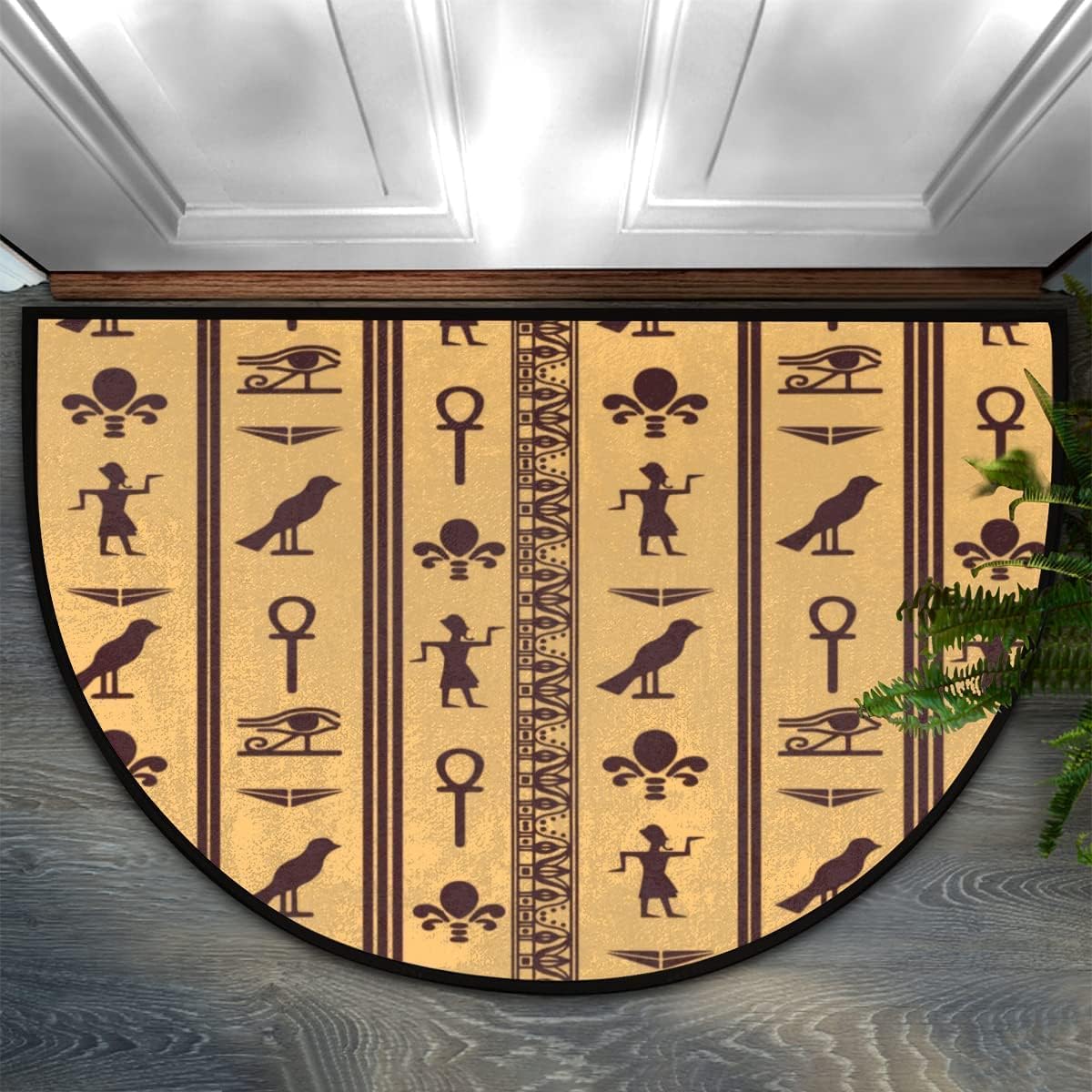 Ancient Egypt Egyptian Half Round Door Mat Indoor Entrance Mat