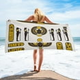 thumbnail image 1 of Ancient Egypt Hieroglyphs Retro Style Bath Towel Bathroom Soft Absorbent Towel Microfiber Fabric Beach Towels Home Textile, 1 of 4