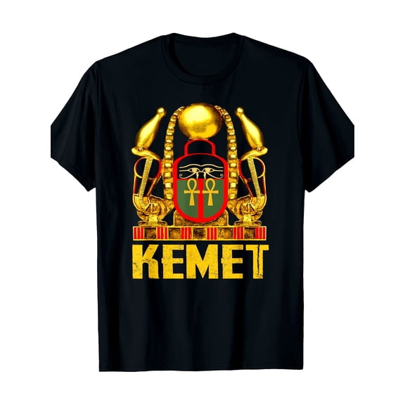 Ancient Egypt Kemet T-Shirt Scarab Eye of Horus Ankh Graphic Tee for Men and Women
