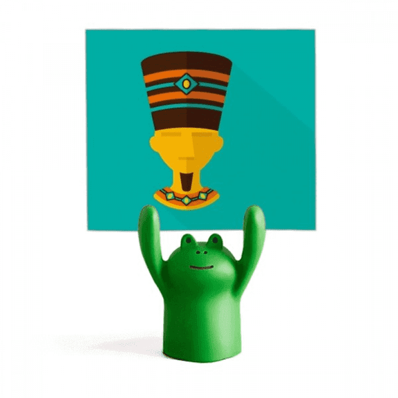 Ancient Egypt Pharaoh Pattern Memo Holder Cartoon Animal Frog Stand Decoration