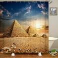thumbnail image 1 of Ancient Egypt Pyramid Shower Curtains Bathroom Curtain Retro Mural Desert landscape Frabic Waterproof Polyester Bath Curtain, 1 of 5