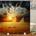 thumbnail image 1 of Ancient Egypt Pyramid Shower Curtains Bathroom Curtain Retro Mural Desert landscape Frabic Waterproof Polyester Bath Curtain, 1 of 5