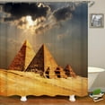 thumbnail image 1 of Ancient Egypt Pyramid Shower Curtains Bathroom Curtain Retro Mural Desert landscape Frabic Waterproof Polyester Bath Curtain, 1 of 5