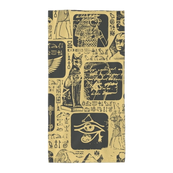 Ancient Egypt Soft Bath Towel 12x24 for Beach, Pool, Travel, Gym Quick-Dry Sport Hand Face Wash Cloth