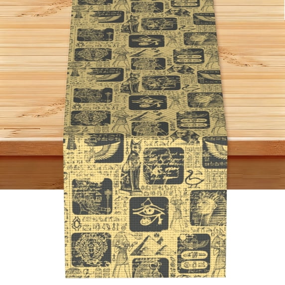Ancient Egypt Table Runner 13x72 Inch for Dining Table Kitchen Wedding Party Decor Fireplace Mantle
