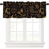 Ancient Egypt Window Valance, Egyptian Symbol Vintage Golden Pharaoh ...