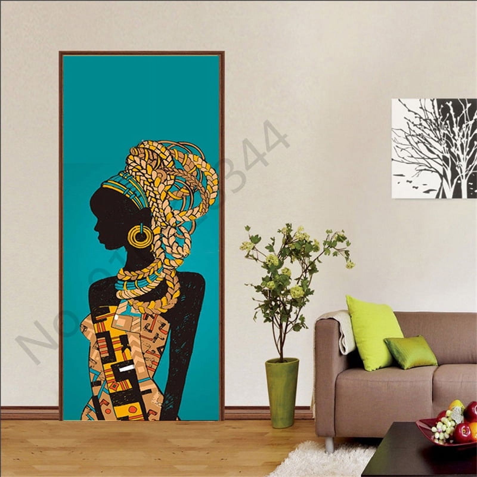 Ancient Egyptian Characters 3D Door Stickers Living Room Bedroom Door