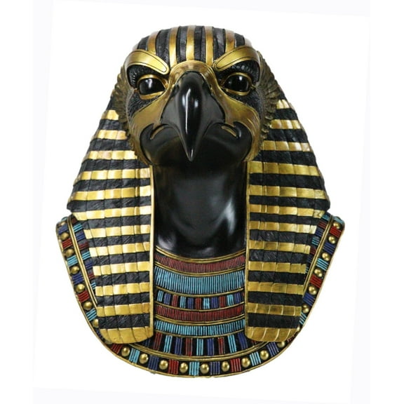 Ancient Egyptian Deity Horus God Of The Sky Bust Wall Plaque Sculpture 12.25"H